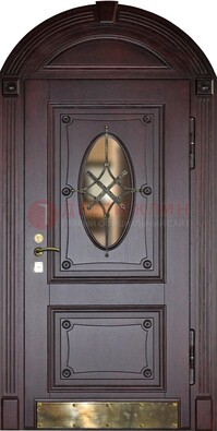 Арочная металлическая дверь с виноритом ДА-38 в Электрогорске