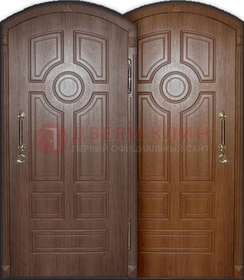 Железная арочная дверь с отделкой МДФ ДА-7 в Йошкар-Оле