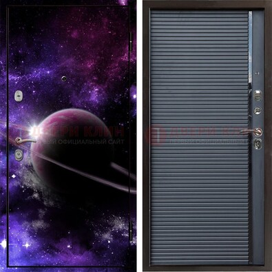 Металлическая дверь с фотопечатью Сатурна ДФ-20 в Электрогорске