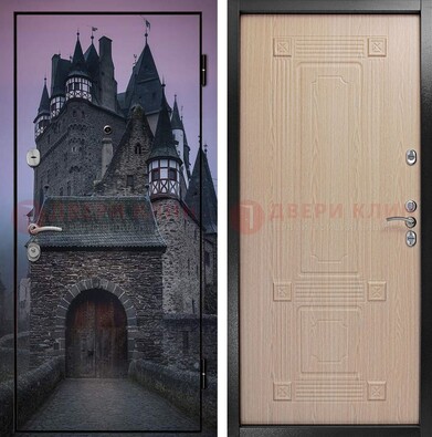 Входная металлическая дверь с фотопечатью замка ДФ-38 в Электрогорске
