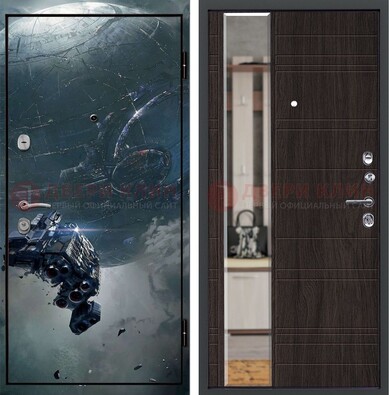 Железная дверь с фотопечатью космической фантастики ДФ-51 в Электрогорске