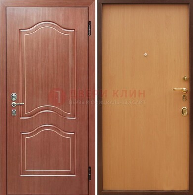 Входная дверь отделанная МДФ и ламинатом внутри ДМ-159 в Электрогорске