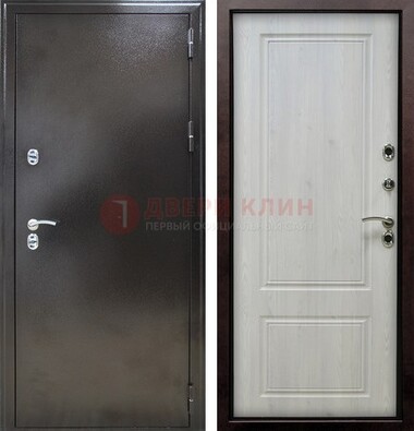 Коричневая железная дверь с МДФ ДМ-170 в Ульяновске