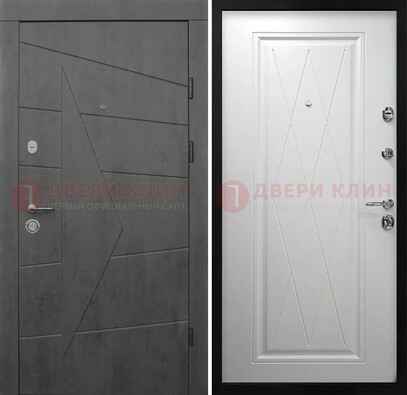 Темная железная дверь МДФ с рисунком ДМ-194 в Курске