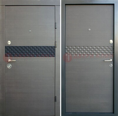 Темно-серая стальная дверь с МДФ ДМ-218 в Белгороде