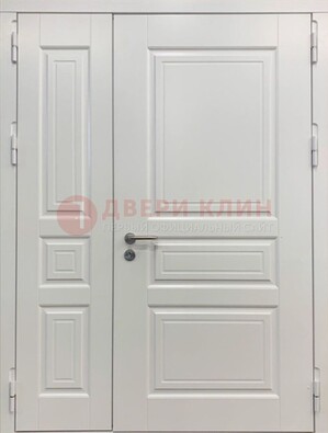 Полуторная светлая металлическая дверь с МДФ ДМ-336 в Электрогорске