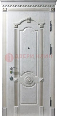 Белая дверь с МДФ ДМ-525 в Электрогорске