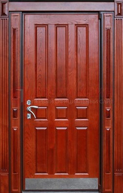Красная входная дверь для улицы с МДФ ДМ-532 в Электрогорске