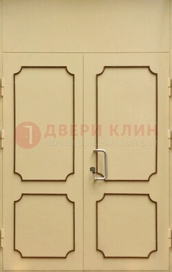 Светлая двухстворчатая дверь для загородного дома с МДФ ДМ-534 в Электрогорске