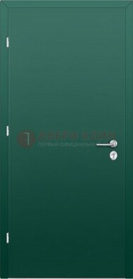 Зеленая стальная дверь с нитроэмалью ДН-6 в Электрогорске