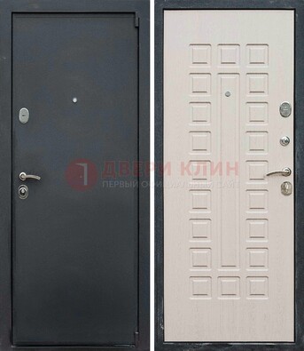 Черная металлическая дверь с порошковым покрытием ДП-101 в Электрогорске