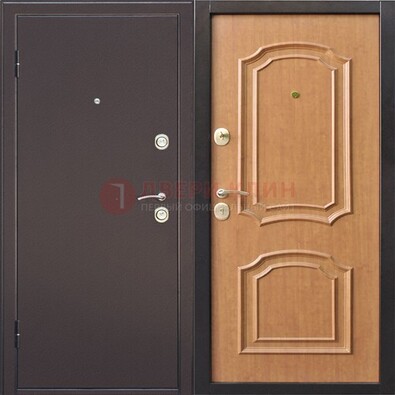 Темная железная дверь с порошковым покрытием ДП-10 в Наро-Фоминске