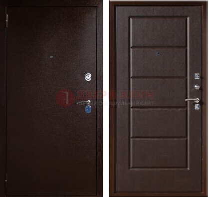 Темная входная дверь с порошковым окрасом ДП-113 в Электрогорске