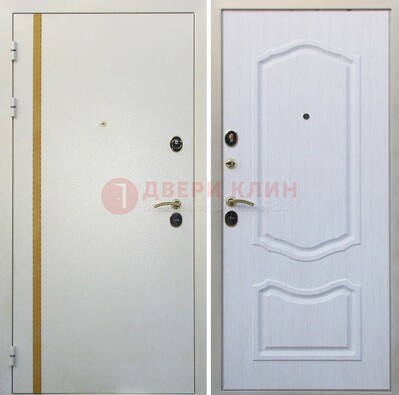 Белая входная дверь с порошковым напылением ДП-136 в Электрогорске
