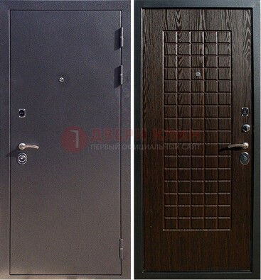 Серая металлическая дверь с порошковым напылением ДП-153 в Электрогорске