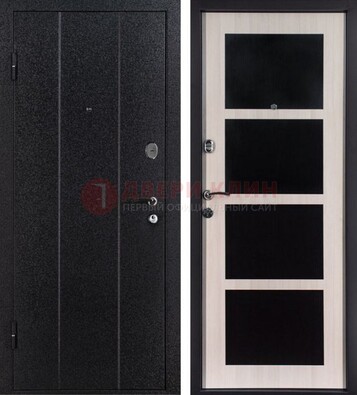 Черная металлическая дверь с порошковым напылением ДП-176 в Электрогорске