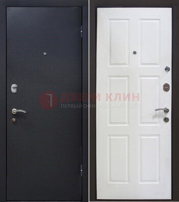 Черная металлическая дверь с порошковым покрытием ДП-193 в Электрогорске