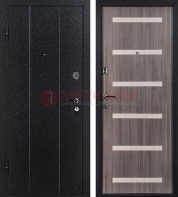 Черная стальная дверь с порошковым окрасом ДП-199 в Электрогорске