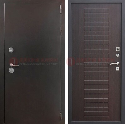 Черная железная дверь с порошковым покрытием ДП-222 в Электрогорске