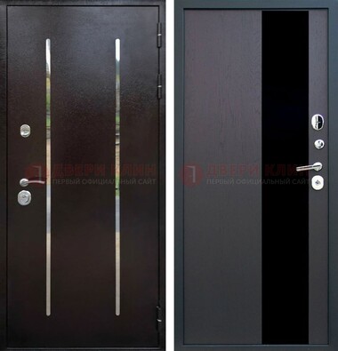 Стальная дверь с порошковым напылением с МДФ и стеклом ДП-230 в Электрогорске