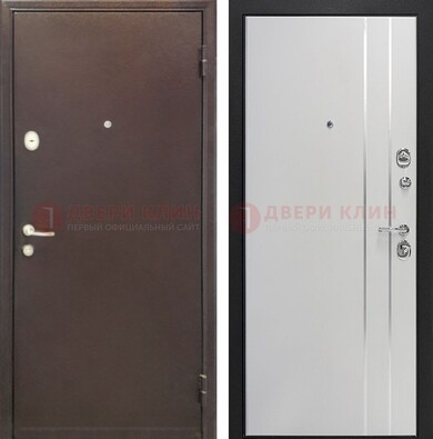 Входная дверь с порошковым покрытием с МДФ с молдингами ДП-232 в Электрогорске