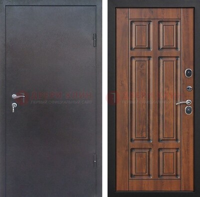 Темная входная дверь с порошковым покрытием с МДФ панелью ДП-235 в Электрогорске