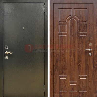 Металлическая дверь Темное серебро с порошковым покрытием и МДФ ДП-271 в Электрогорске