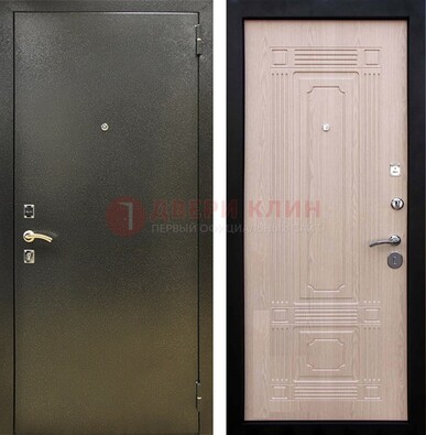 Входная темно-серая дверь с порошковым напылением и МДФ ДП-273 в Балашихе
