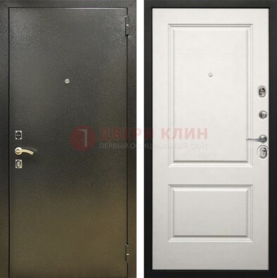 Металлическая темная дверь с порошковым напылением и классической МДФ ДП-298 в Электрогорске
