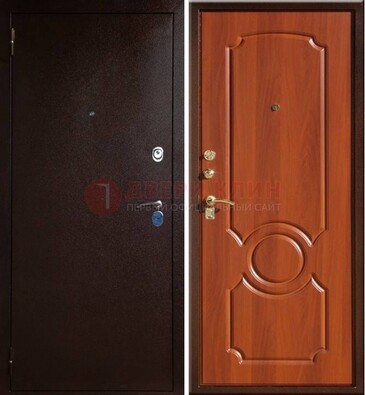 Темная железная дверь с порошковым напылением ДП-46 в Электрогорске
