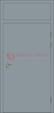 Серая техническая дверь ДПП-16 в Электрогорске
