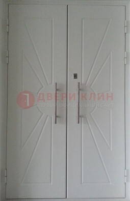 Парадная двухстворчатая дверь с фрезерованным МДФ ДПР-14 в Электрогорске