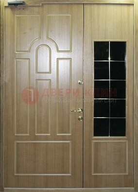 Входная дверь Дверь со вставками из черного стекла ДПР-42 в Электрогорске