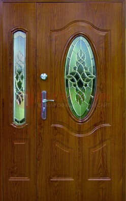 Парадная дверь со стеклянными вставками ДПР-73 для дома в Электрогорске