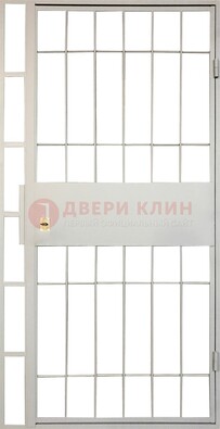 Железная решетчатая дверь в белом цвете ДР-19 в Электрогорске