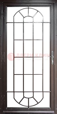 Темная металлическая решетчатая дверь ДР-22 в Электрогорске