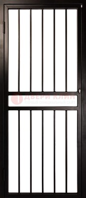 Темная стальная решетчатая дверь для дома ДР-45 в Электрогорске