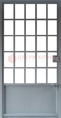 Металлическая решетчатая дверь в сером цвете ДР-7 в Электрогорске