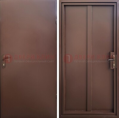 Техническая дверь с порошковым покрытием медный антик с двух сторон ДП-253 в Электрогорске