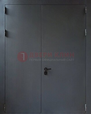 Черная распашная тамбурная дверь Порошок ДТМ-46 в Электрогорске