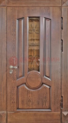 Входная дверь с виноритом и стеклом ДВТ-161 в Тольятти