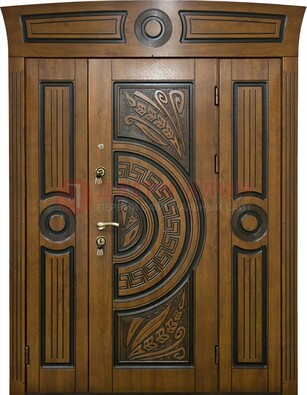 Парадная входная дверь с виноритом и узором ДВТ-194 в Электрогорске