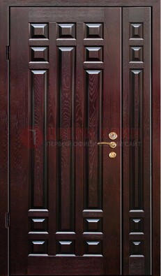Коричневая металлическая дверь с виноритом ДВТ-20 в Электрогорске