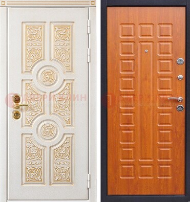 Белая железная дверь с виноритом ДВТ-230 в Электрогорске