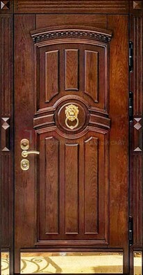 Входная дверь с виноритом в коричневом цвете ДВТ-236 в Электрогорске