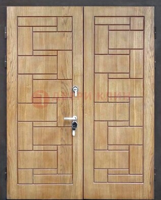 Светло-коричневая стальная дверь с виноритом ДВТ-245 в Электрогорске