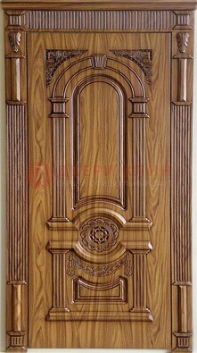Коричневая металлическая дверь с виноритом ДВТ-61 в Курске