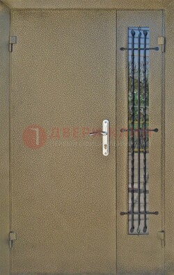 Тамбурная дверь Порошок со стеклом и ковкой ПЛ-20 в Электрогорске