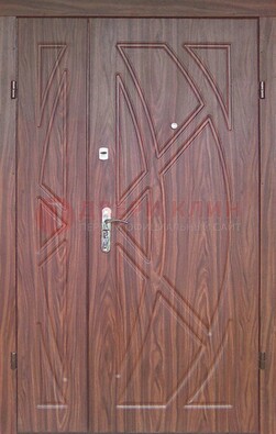 Железная тамбурная полуторная дверь с МДФ ПЛ-7 в Электрогорске